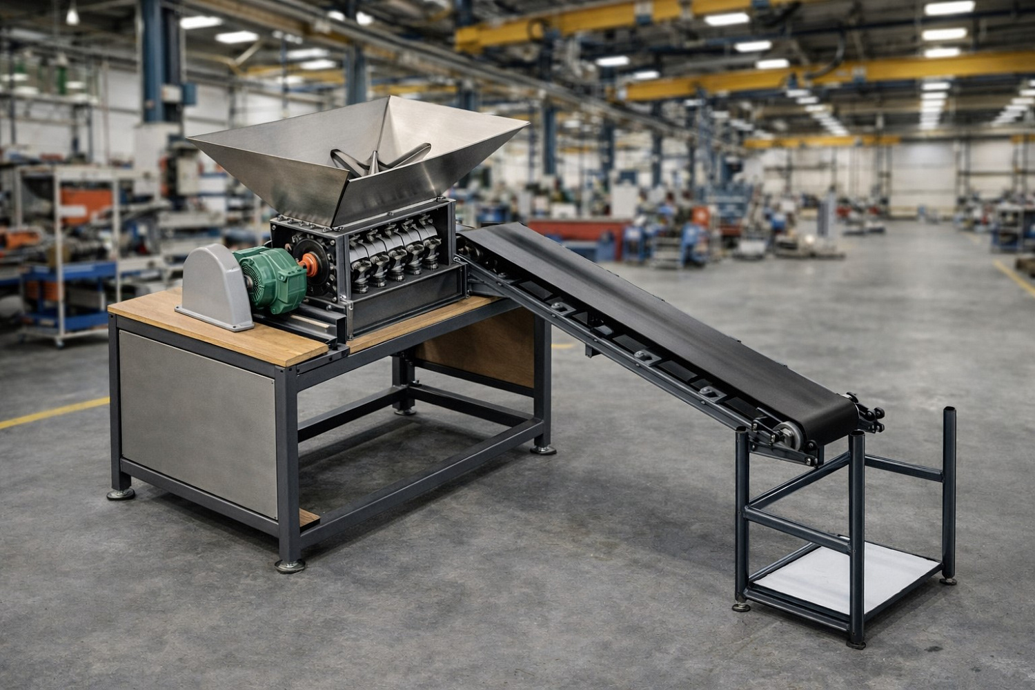 Двухвальный шредер для восстановления сыпучести слежавшихся материалов SZ-1000